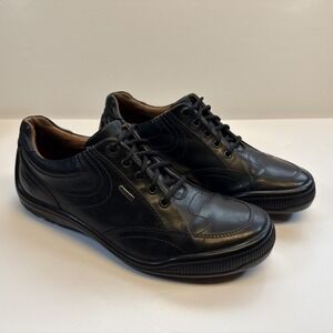 Geox Amphibiox Respira Mens US 9.5 EU 43 Black Leather Waterproof Shoes